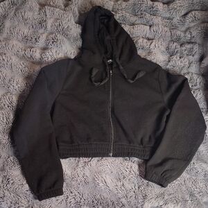 B Free Black Cropped Hoodie